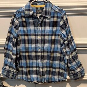 OshKosh B'gosh Kids Blue and White Plaid Shirt